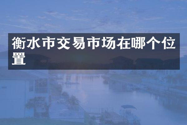 衡水市交易市场在哪个位置