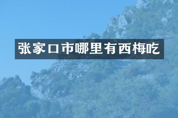 张家口市哪里有西梅吃