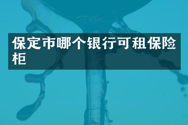 保定市哪个银行可租保险柜