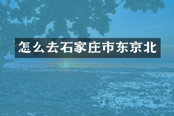 怎么去石家庄市东京北