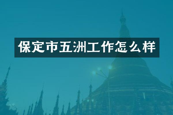 保定市五洲工作怎么样