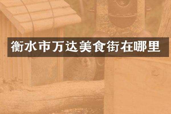 衡水市万达美食街在哪里