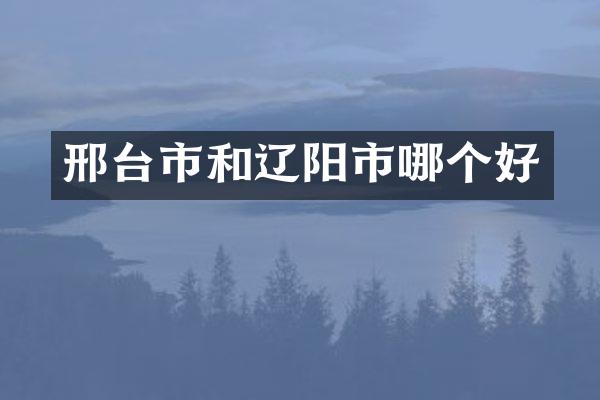 邢台市和辽阳市哪个好
