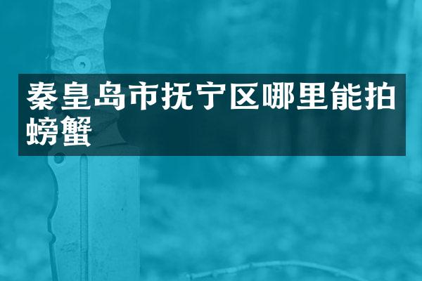 秦皇岛市抚宁区哪里能拍螃蟹