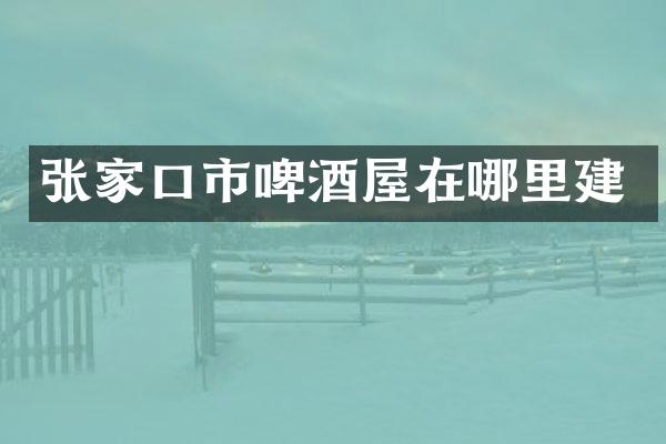 张家口市啤酒屋在哪里建