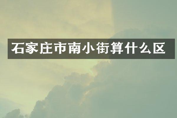 石家庄市南小街算什么区