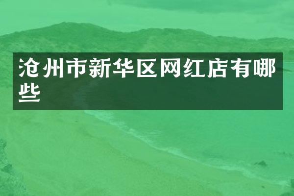 沧州市新华区网红店有哪些