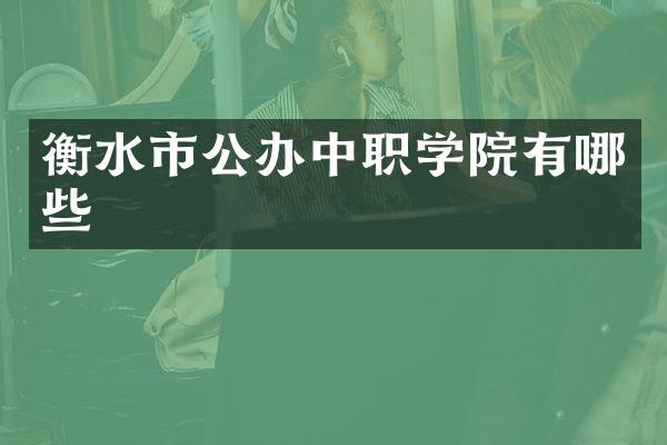 衡水市公办中职学院有哪些