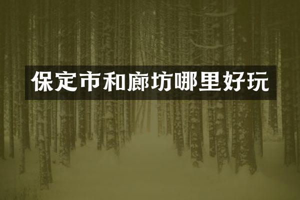 保定市和廊坊哪里好玩