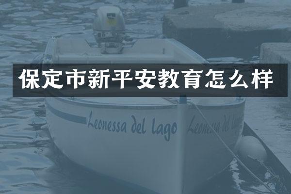保定市新平安教育怎么样
