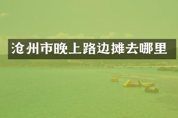 沧州市晚上路边摊去哪里