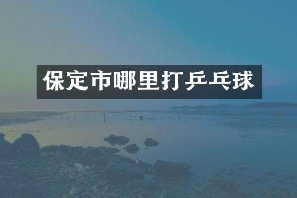 保定市哪里打乒乓球