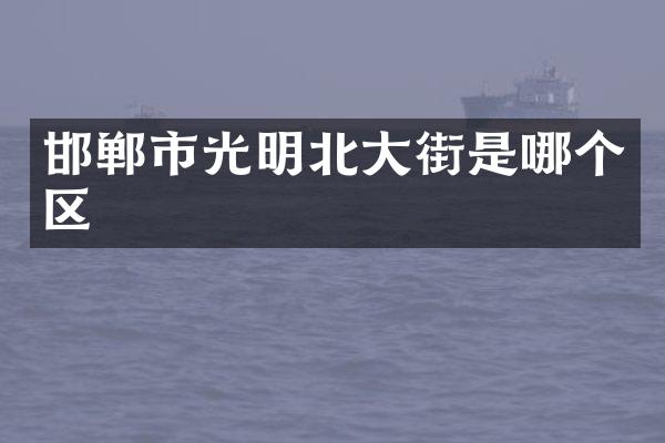 邯郸市光明北大街是哪个区