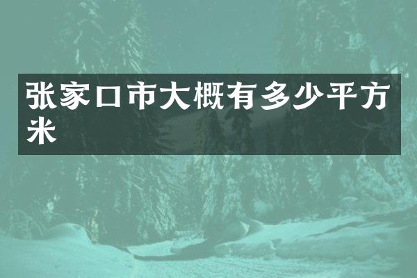 张家口市大概有多少平方米