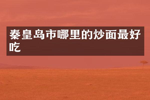 秦皇岛市哪里的炒面最好吃