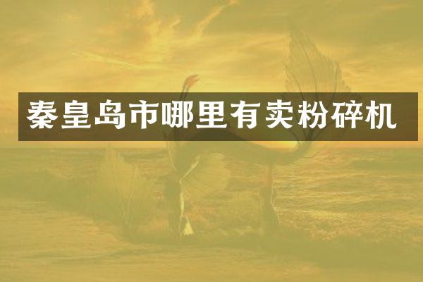 秦皇岛市哪里有卖粉碎机