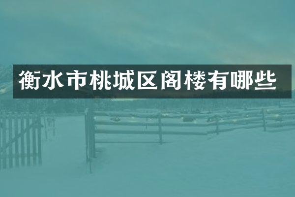 衡水市桃城区阁楼有哪些