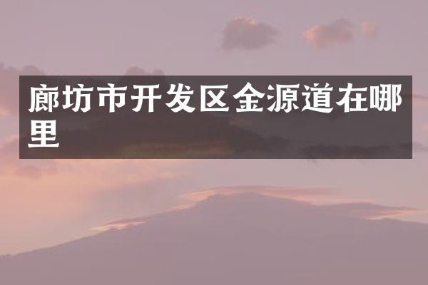 廊坊市开发区金源道在哪里