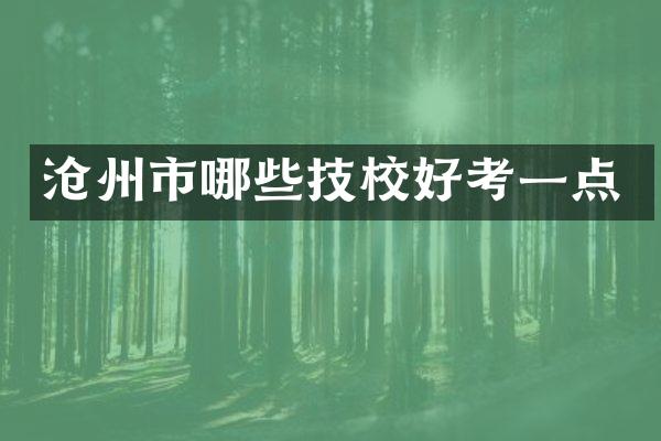 沧州市哪些技校好考一点