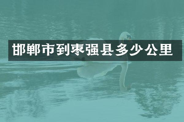 邯郸市到枣强县多少公里
