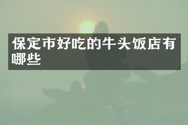 保定市好吃的牛头饭店有哪些