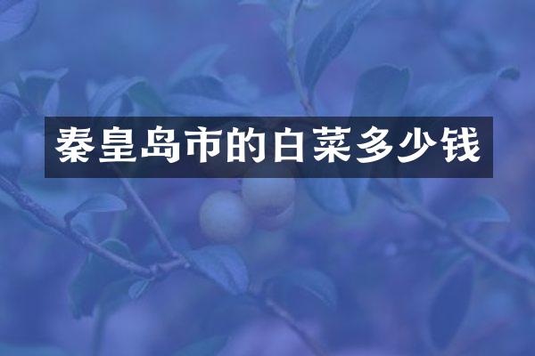 秦皇岛市的白菜多少钱