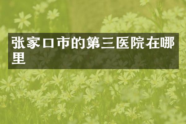 张家口市的第三医院在哪里