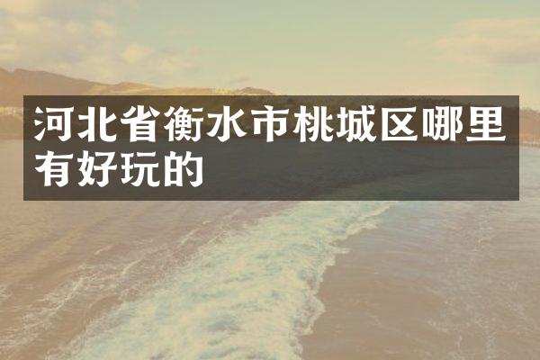 河北省衡水市桃城区哪里有好玩的