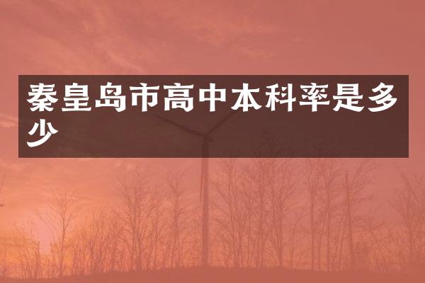 秦皇岛市高中本科率是多少