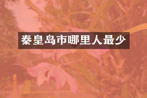 秦皇岛市哪里人最少