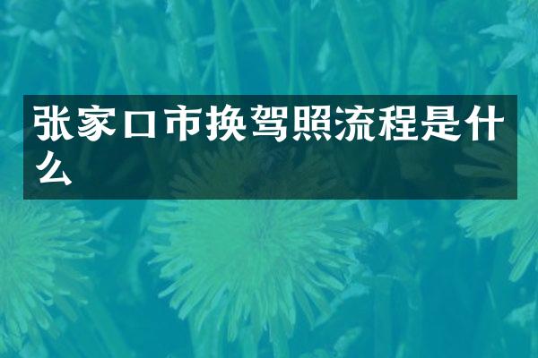 张家口市换驾照流程是什么