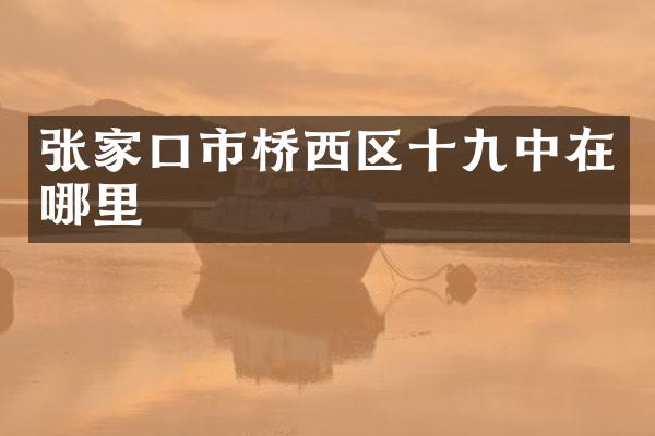 张家口市桥西区十九中在哪里