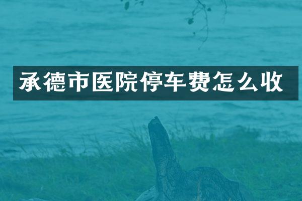 承德市医院停车费怎么收