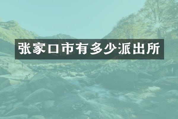 张家口市有多少派出所