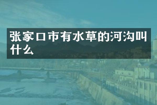 张家口市有水草的河沟叫什么