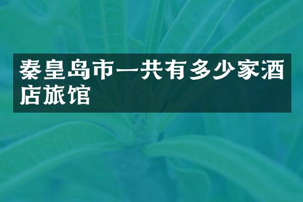 秦皇岛市一共有多少家酒店旅馆