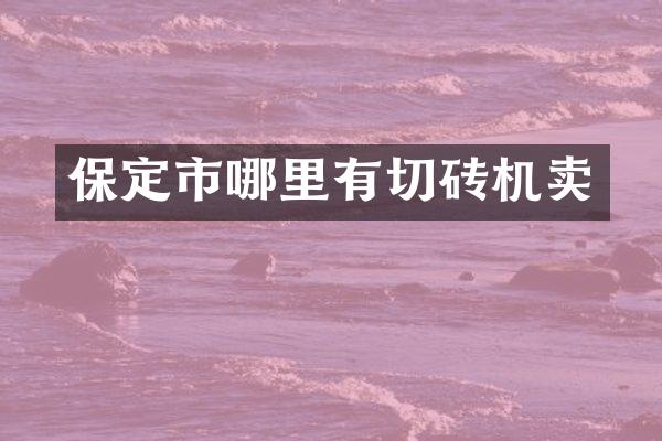 保定市哪里有切砖机卖