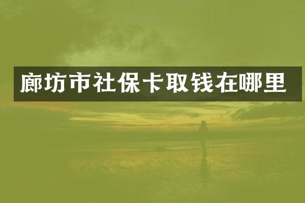 廊坊市社保卡取钱在哪里