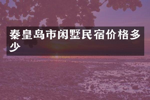 秦皇岛市闲墅民宿价格多少