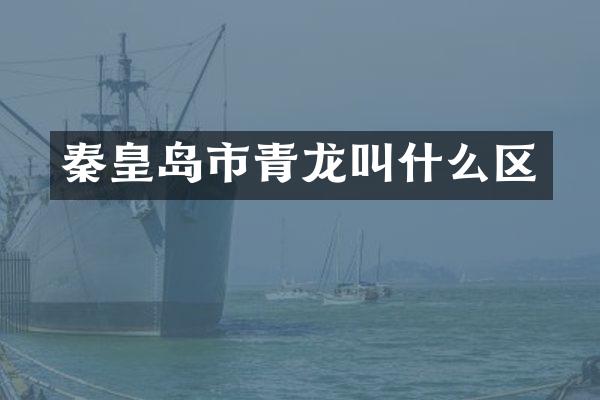 秦皇岛市青龙叫什么区