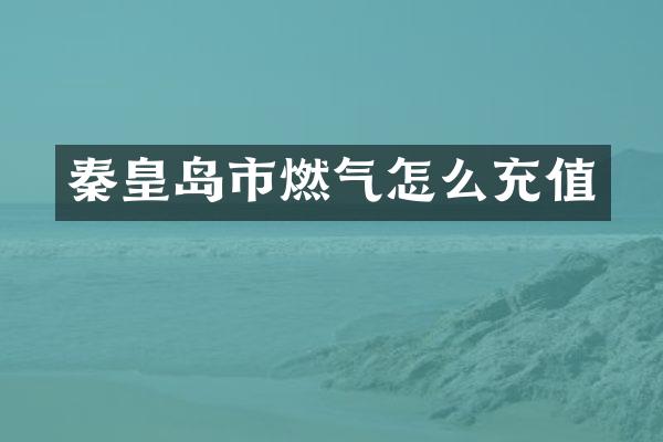 秦皇岛市燃气怎么充值