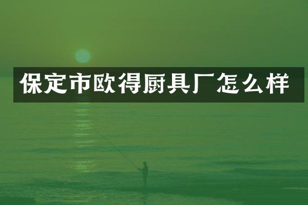保定市欧得厨具厂怎么样