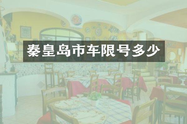 秦皇岛市车限号多少