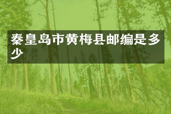 秦皇岛市黄梅县邮编是多少