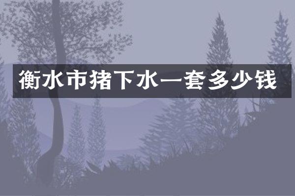 衡水市猪下水一套多少钱