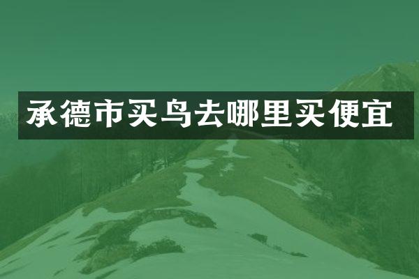 承德市买鸟去哪里买便宜