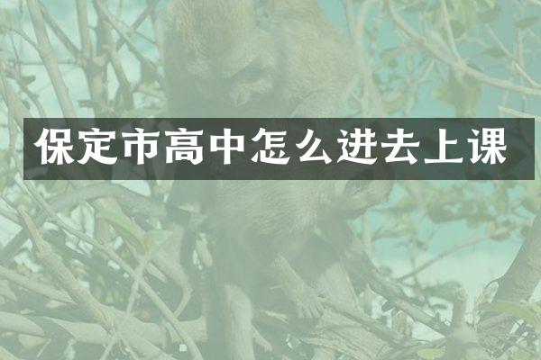 保定市高中怎么进去上课