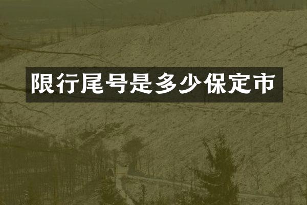 限行尾号是多少保定市