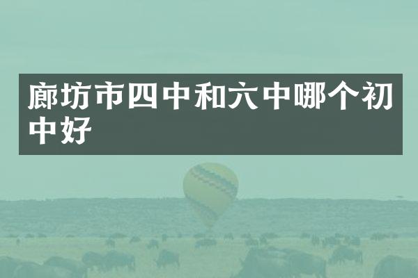 廊坊市四中和六中哪个初中好