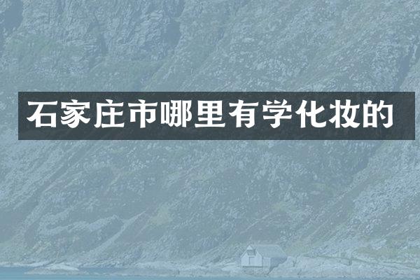 石家庄市哪里有学化妆的